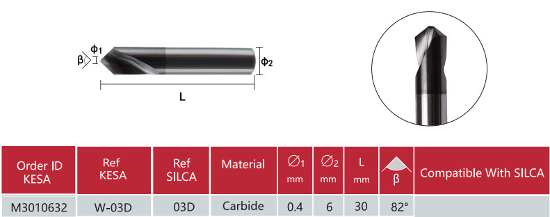 SILCA Futura Key Machine dimple cutter W- 03D Replacement