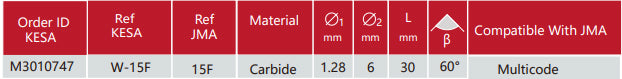 Dimple cutter 15F compatible with JMA Multicode key machine