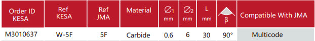 Dimple cutter 5F compatible with JMA Multicode key machine