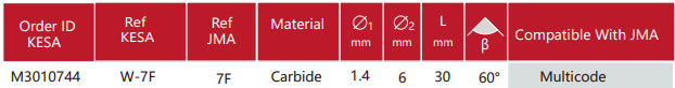 Dimple cutter 7F compatible with JMA Multicode key machine