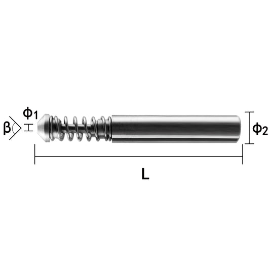 Spring tracer point compatible with common vertical mechanical key machine